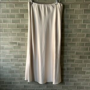 Abercrombie Satin Cream Maxi Skirt